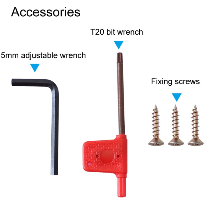 RUITOOL 8pcs / Set Adjustable 8-Hole Drill Rounders Woodworking DIY Tools, Color: Silver And Red