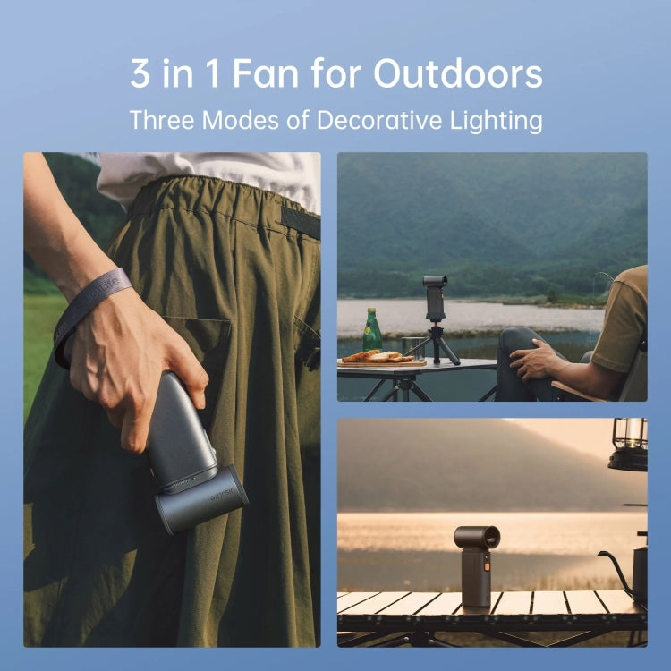 JisuLife FA55 Handheld Portable Small Fan Mini Rechargeable Electric Fan(Dark Gray)