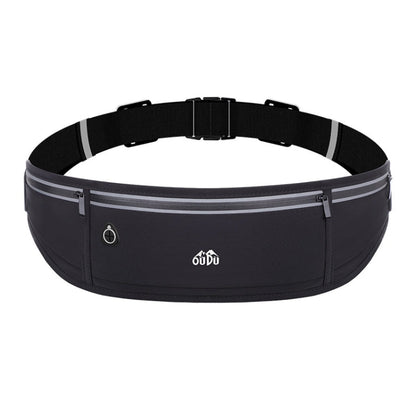 OUDU Outdoor Sports Waist Pack Male And Female Running Waterproof Cell Phone Bag(Black)