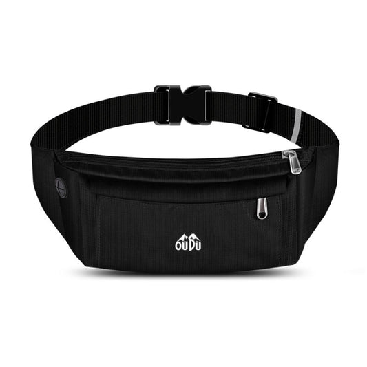 OUDU Outdoor Sports Waist Pack Male And Female Running Waterproof Cell Phone Bag(Black)