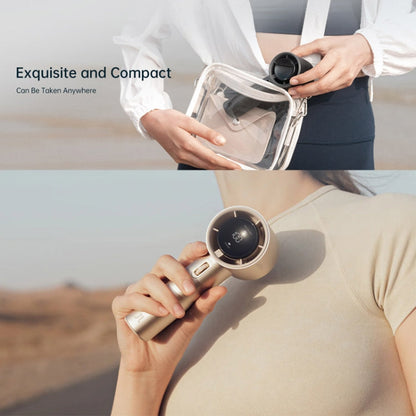 JisuLife FA53 Pro 1 High-speed Powerful Cooling Handheld Small Fan Mini Portable USB Rechargeable Desktop Fan(Light Brown)