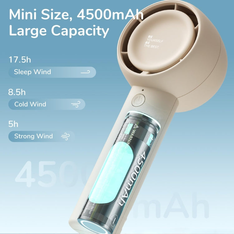 JisuLife FA42 Ventilateur de poche portable rechargeable Turbo, couleur : vert menthe 4500 mAh