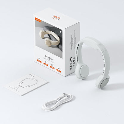 JisuLife FA31 USB Rechargeable Hanging Neck Mini Fan Bladeless Cooling Outdoor High Wind Power Electric Fan(Mint Green)