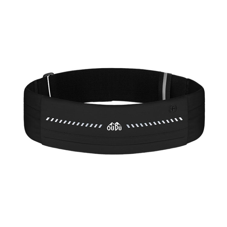 Small OUDU Outdoor Sports Portable Wrap-Around Waist Pack Unisex Cell Phone Bag(Black)