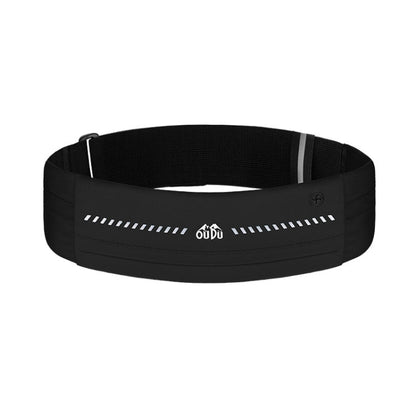 Small OUDU Outdoor Sports Portable Wrap-Around Waist Pack Unisex Cell Phone Bag(Black)