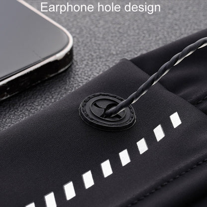 Large OUDU Outdoor Sports Portable Wrap-Around Waist Pack Unisex Cell Phone Bag(Black)