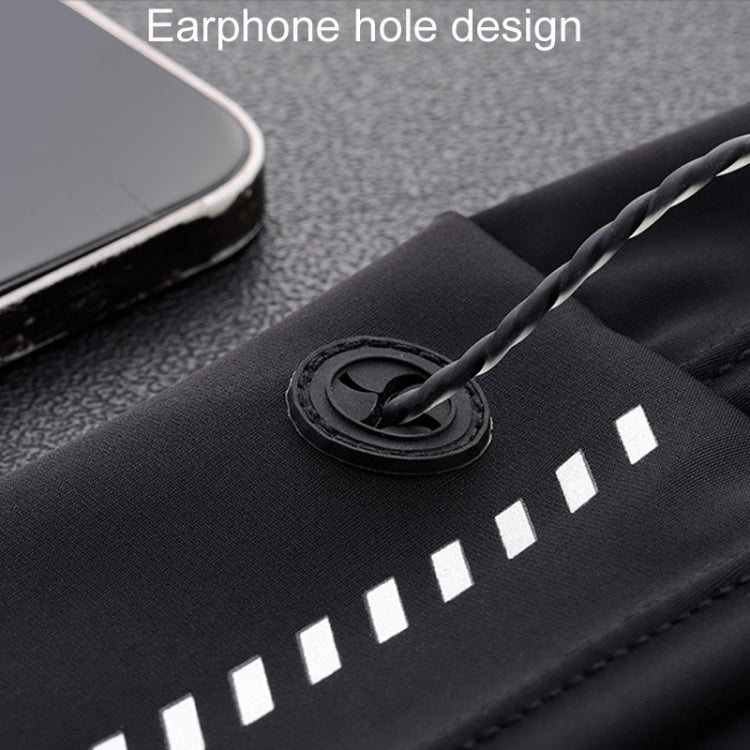 Small OUDU Outdoor Sports Portable Wrap-Around Waist Pack Unisex Cell Phone Bag(Black)