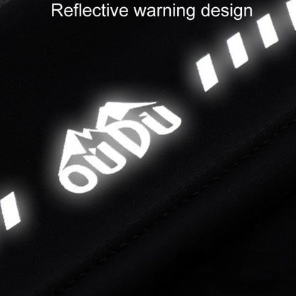 Large OUDU Outdoor Sports Portable Wrap-Around Waist Pack Unisex Cell Phone Bag(Black)