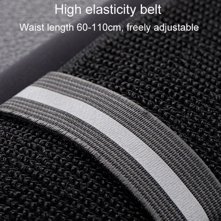 Large OUDU Outdoor Sports Portable Wrap-Around Waist Pack Unisex Cell Phone Bag(Hemp Black)