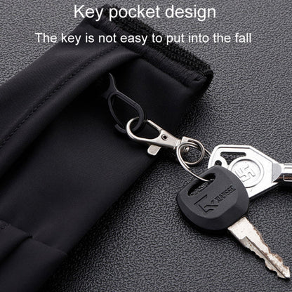 Large OUDU Outdoor Sports Portable Wrap-Around Waist Pack Unisex Cell Phone Bag(Black)