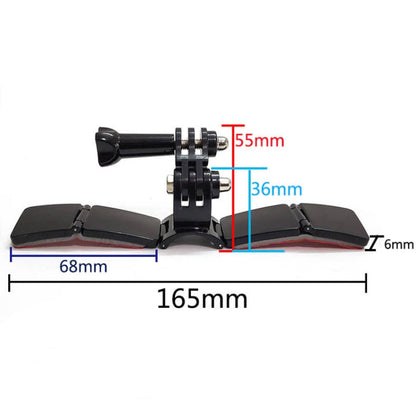 TUYU Motorcycle Integrated Hinged Helmet Chin Sports Camera Mounting Bracket, Style: With 4 Stickers