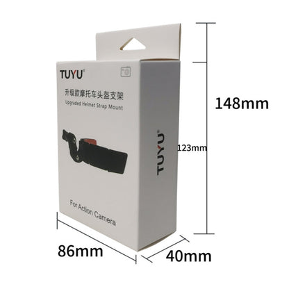 TUYU Motorcycle Integrated Hinged Helmet Chin Sports Camera Mounting Bracket, Style: With 4 Stickers