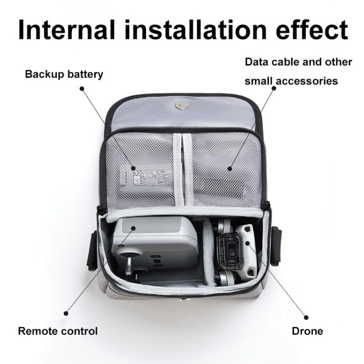 For DJI Mini 4 Pro Baona BN-H016 Portable Waterproof Crossbody Drones Storage Bag(Black)