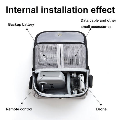 For DJI Mini 4 Pro Baona BN-H016 Portable Waterproof Crossbody Drones Storage Bag(Black)