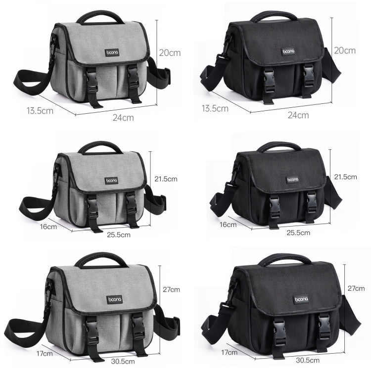 Sac de rangement pour appareil photo reflex/hybride Baona BN-H017, bandoulière, couleur : gris S