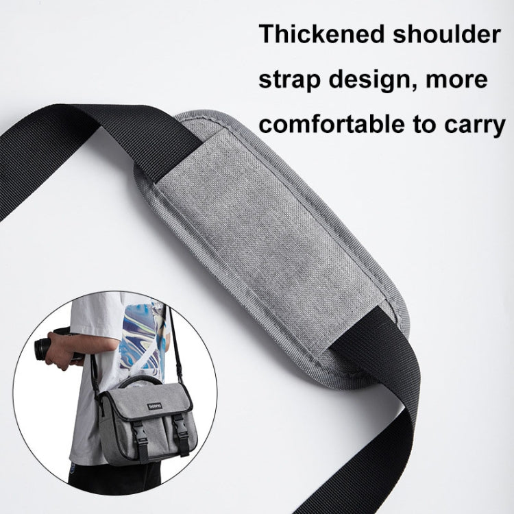 Baona BN-H017 Photography SLR / Micro Single Cross-Body Camera Storage Bag, Color: M Gray