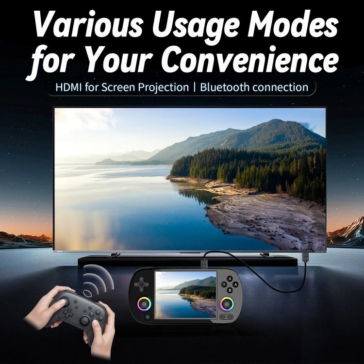 ANBERNIC RG40XXH WIFI Wireless Joystick Pocket Console HDMI Connection TV Online Sparring Game Console 64G(Gray)