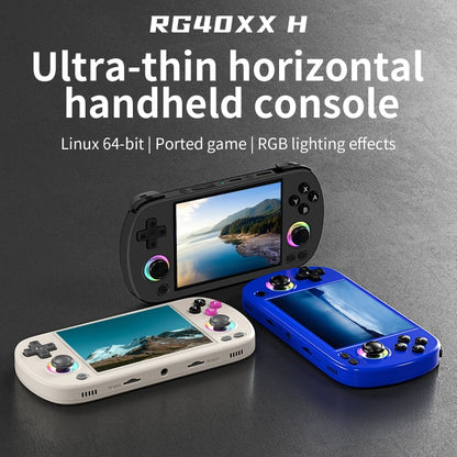 ANBERNIC RG40XXH WIFI Wireless Joystick Pocket Console HDMI Connection TV Online Sparring Game Console 128G(Blue)