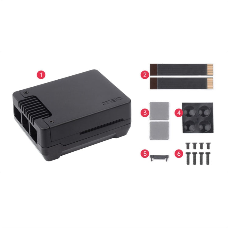 Waveshare 26587 For Raspberry Pi 5 Argon Neo Aluminum Alloy Case, Spec: M.2 Upgraded