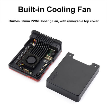 Waveshare 26587 For Raspberry Pi 5 Argon Neo Aluminum Alloy Case, Spec: M.2 Upgraded