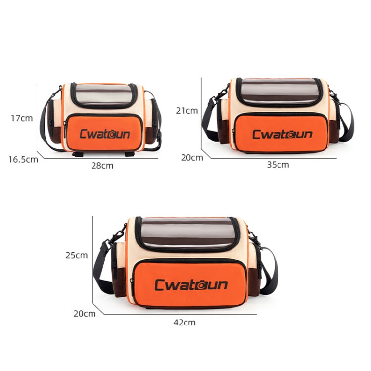 Cwatcun D121 Shoulder Crossbody Camera Bag Colorful Large Capacity Waterproof Digital Photography Bag, Color: Large Orange Red
