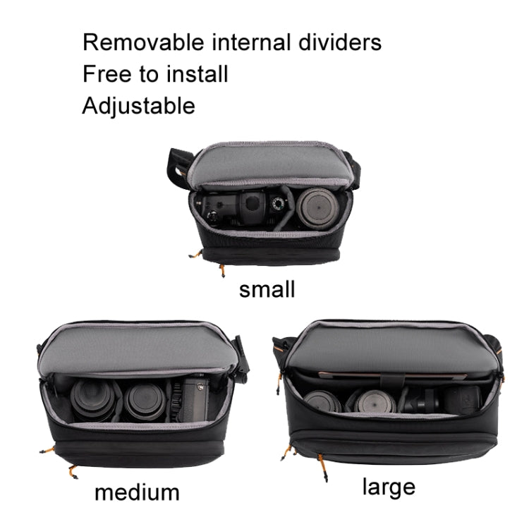 Cwatcun D133 Camera Chest Bag Multi-functional Handheld Slanting Cross Shoulder Camera Casual Bag, Color: Small Black