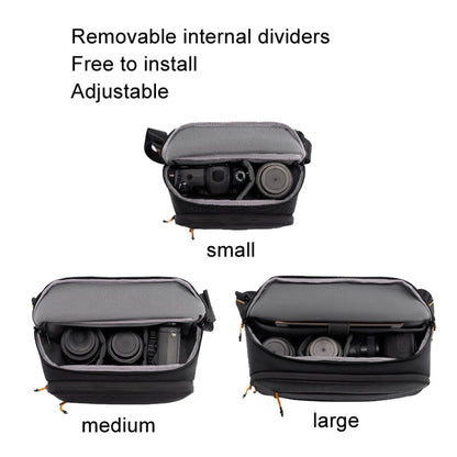 Cwatcun D133 Camera Chest Bag Multi-functional Handheld Slanting Cross Shoulder Camera Casual Bag, Color: Small Black