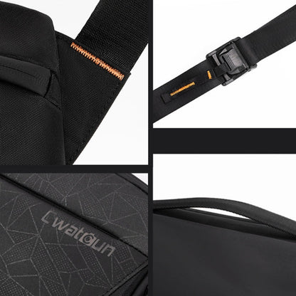 Cwatcun D133 Camera Chest Bag Multi-functional Handheld Slanting Cross Shoulder Camera Casual Bag, Color: Medium Black