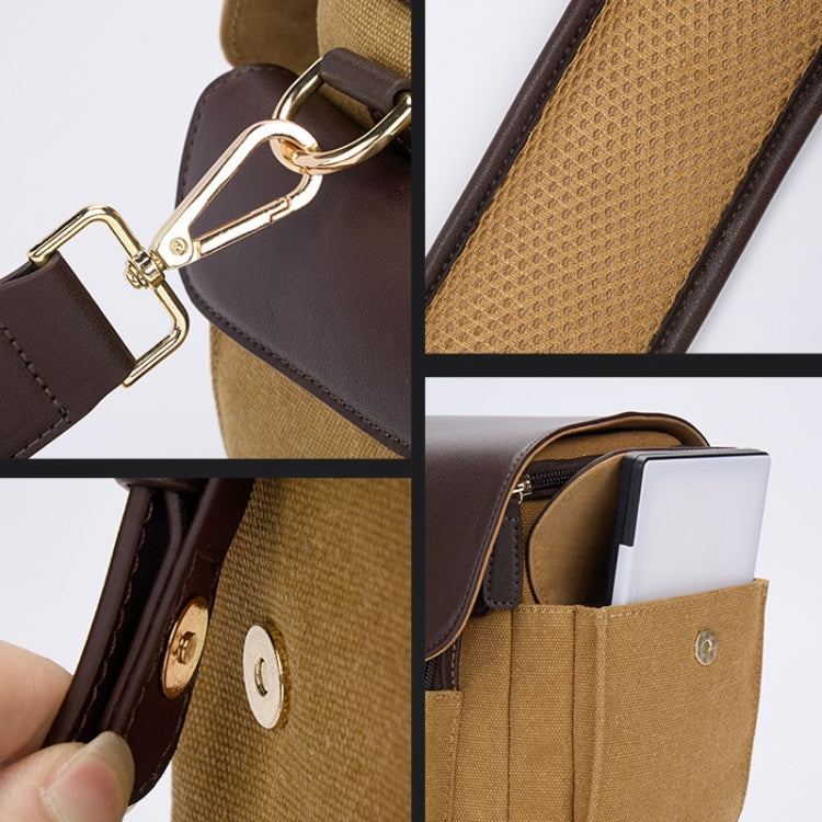 Cwatcun D127 Single Shoulder Vintage Waterproof Canvas Bag DSLR Camera Photo Bag