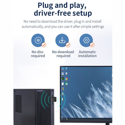 COMFAST CF-WU811AC V3 Carte réseau sans fil USB bibande 5G 650 Mbps Récepteur WIFI
