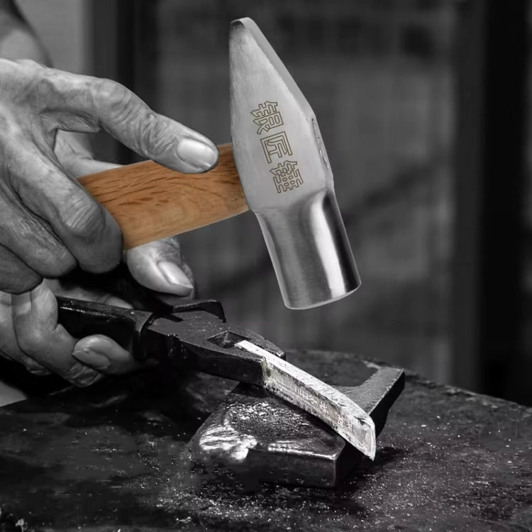 MYTEC Small Silversmith Hammer Tool Short Handled Small Hammer Handmade Round Head Duckbill Hammer