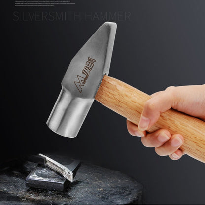 MYTEC Large Silversmith Hammer Tool Short Handled Small Hammer Handmade Round Head Duckbill Hammer