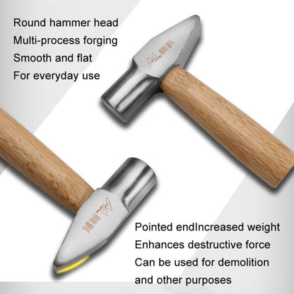 MYTEC Large Silversmith Hammer Tool Short Handled Small Hammer Handmade Round Head Duckbill Hammer