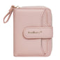 Baellerry N1915 Lychee Pattern Multi-card Slot Zipper Women Short Wallet(Light Pink)