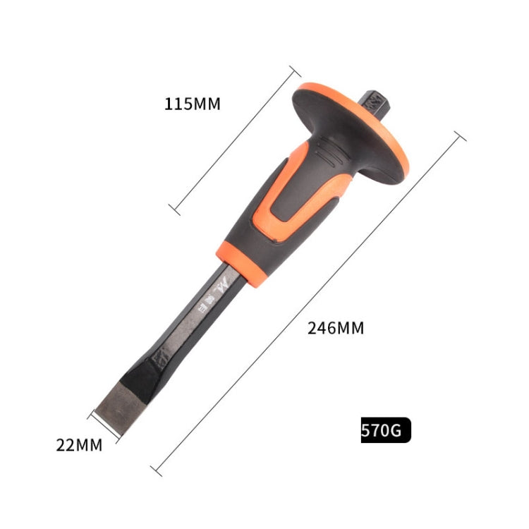 MYTEC Upgraded Flat 246mm Forged Hexagonal Rod Chisel Big Top Cap Industrial Grade Forged Steel Chisel
