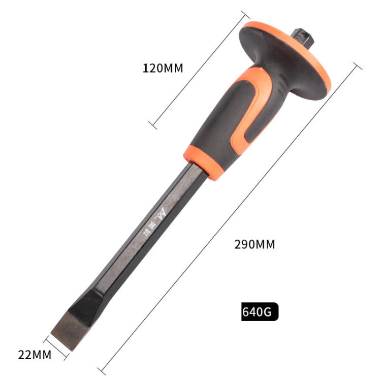 MYTEC Upgraded Flat 290mm Forged Hexagonal Rod Chisel Big Top Cap Industrial Grade Forged Steel Chisel