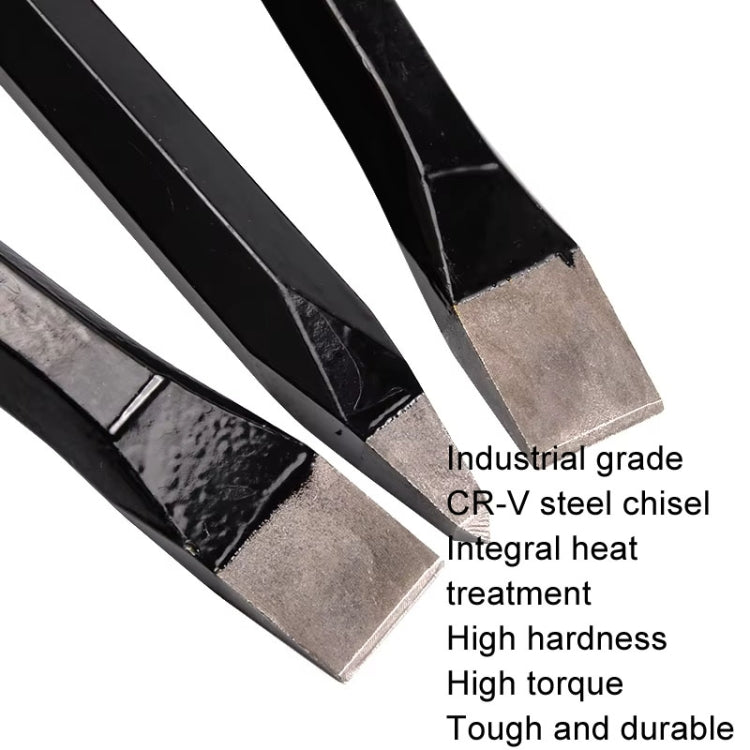 MYTEC Upgraded Flat 290mm Forged Hexagonal Rod Chisel Big Top Cap Industrial Grade Forged Steel Chisel