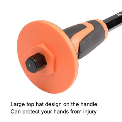 MYTEC Upgraded Flat 290mm Forged Hexagonal Rod Chisel Big Top Cap Industrial Grade Forged Steel Chisel