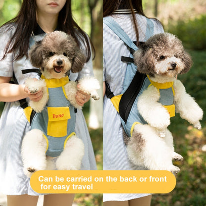 DONO Pet Four-legged Bag Outdoor Carrying Bag Breathable Backpack, Size: L(Red White)
