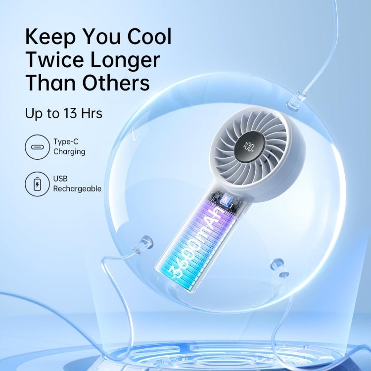 JisuLife Life4 Mini ventilateur portatif rechargeable, Capacité de la batterie : 3600 mAh Rose