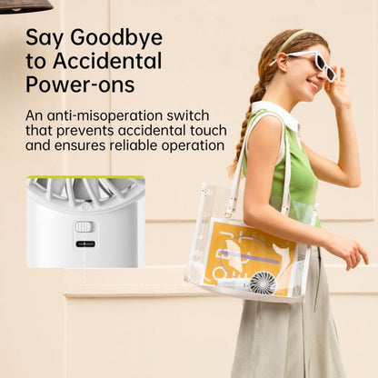 JisuLife Life4 Mini ventilateur portatif rechargeable, Capacité de la batterie : 3600 mAh Rose