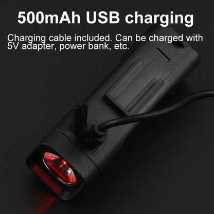 BENGGUO Bicycle Front Light Rechargeable Flashlight 3 Lighting Modes(Black)