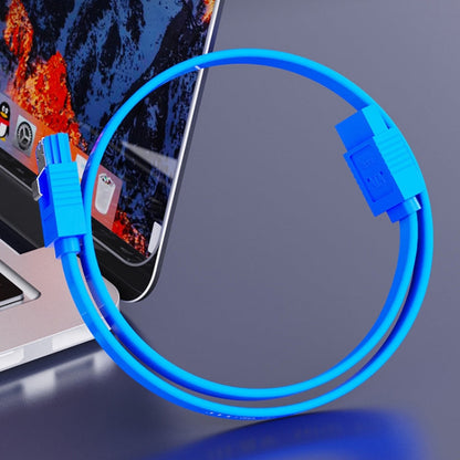 0.45m JINGHUA U510B High Speed SATA3.0 SSD Serial Cable(Blue Straight To Straight)