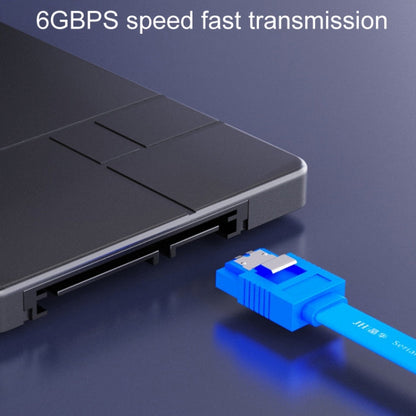 0.45m JINGHUA U510B High Speed SATA3.0 SSD Serial Cable(Blue Straight To Straight)