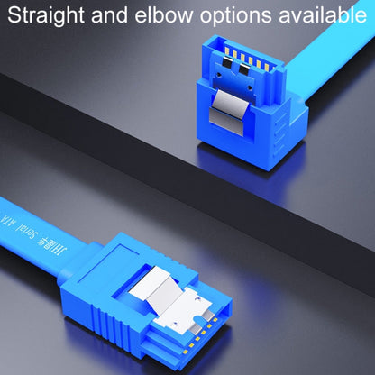 0.45m JINGHUA U510B High Speed SATA3.0 SSD Serial Cable(Blue Straight To Straight)