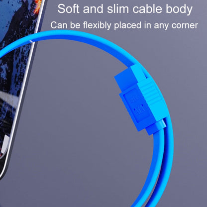 0.45m JINGHUA U510B High Speed SATA3.0 SSD Serial Cable(Blue Straight To Straight)