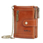 Baellerry D3261 Retro Multi-card Slot Double-zipper Short Wallet Coin Purse(Dark Brown)