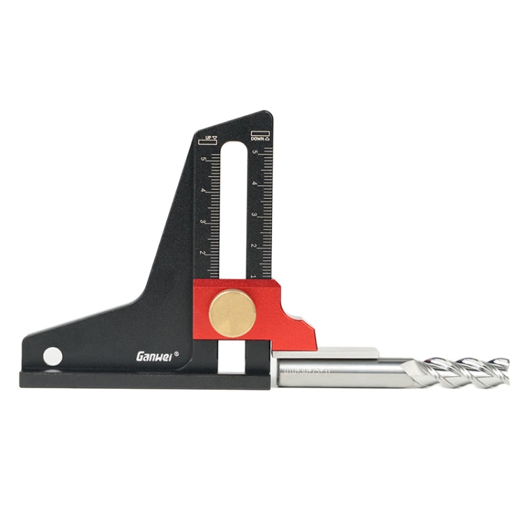 Ganwei Woodworking Height Gauge 0-50mm Aluminum Alloy Adjustable Tablesaw Depth Measuring Tool(Black)