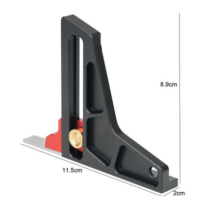 Ganwei Woodworking Height Gauge 0-50mm Aluminum Alloy Adjustable Tablesaw Depth Measuring Tool(Black)