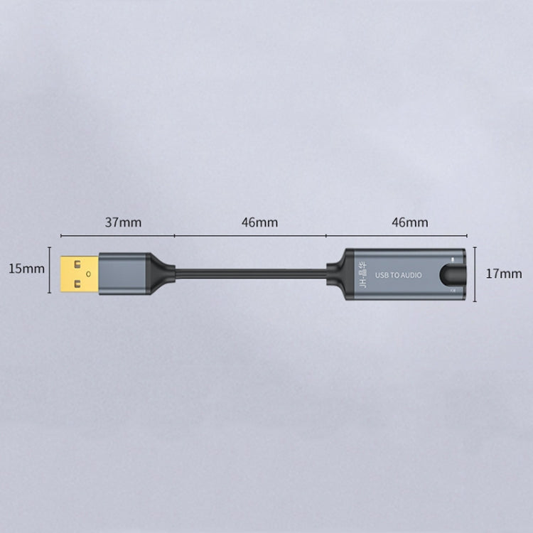 0.2m JINGHUA Z17 USB Sound Card With Cable Cell Phone Earphone Audio Converter